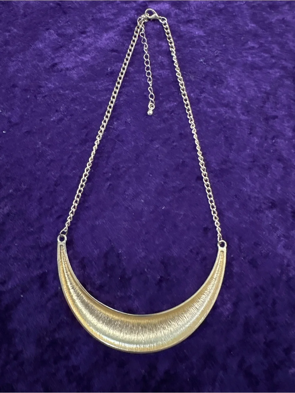 Gold Red Crescent Moon Necklace - Women Jewelry